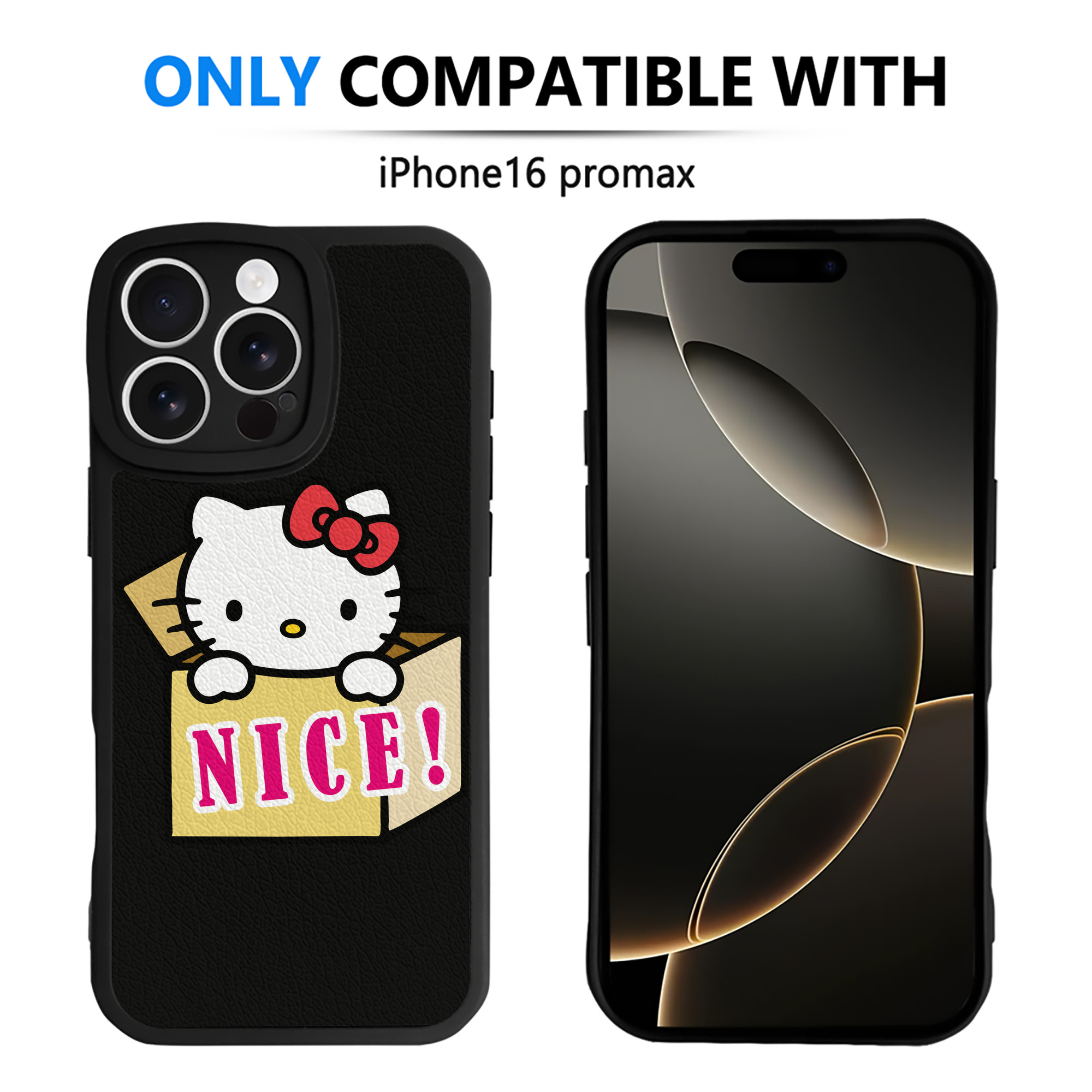 （画像用） Hello Kitty ハローキティ 【iPhone 16シリーズ対応】シリコンスマホケース（レザー調） 材質：シリコン